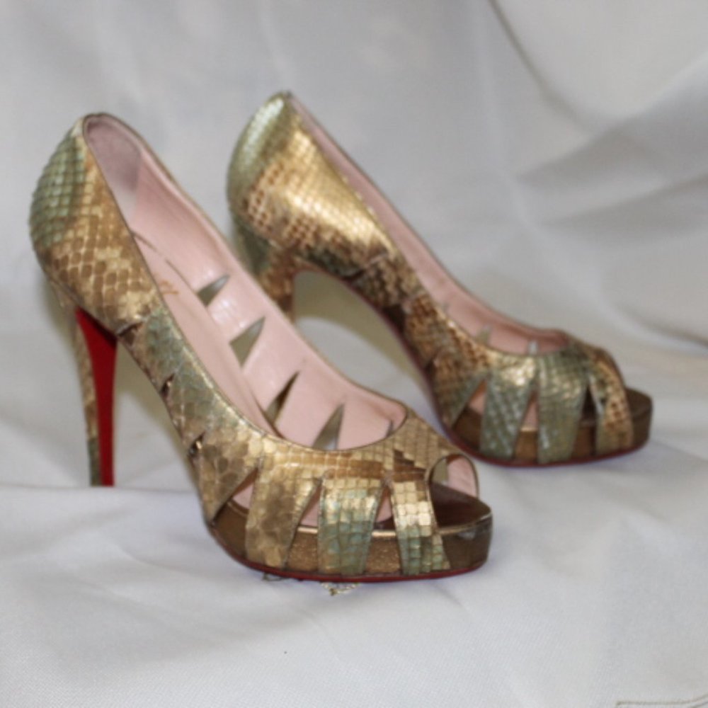 Christian Louboutin Snake Skin Pumps